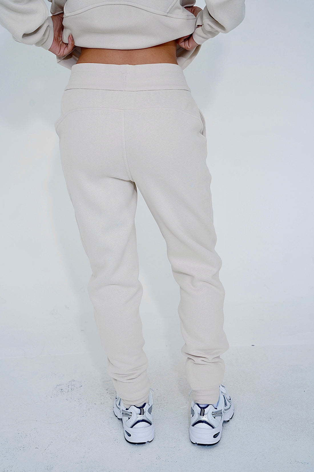 I Make Good Decisions Drawstring Warm Plush Light Beige Jogger Sweatpants