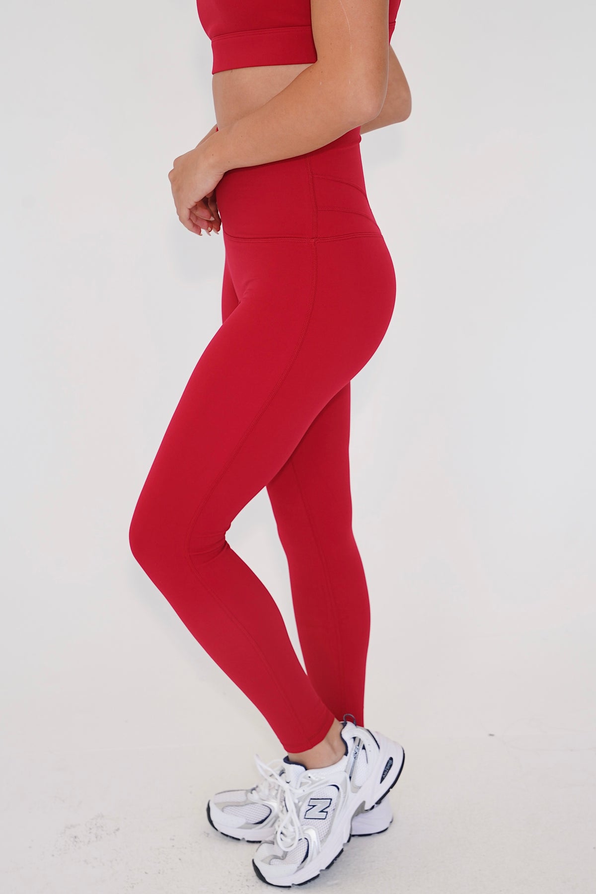 I am Beautifully Radiant Quick Dry Red Yoga Legging 8