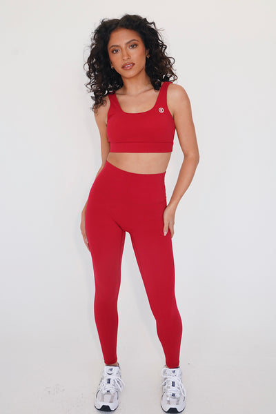 I am Beautifully Radiant Quick Dry Red Yoga Legging