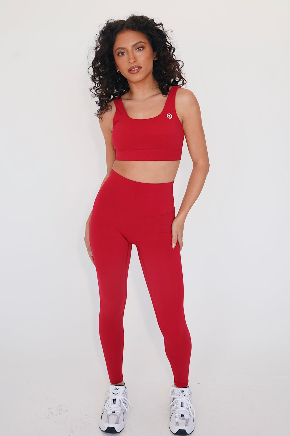 I am Beautifully Radiant Quick Dry Red Yoga Legging 1