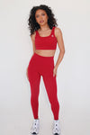 I am Beautifully Radiant Quick Dry Red Yoga Legging