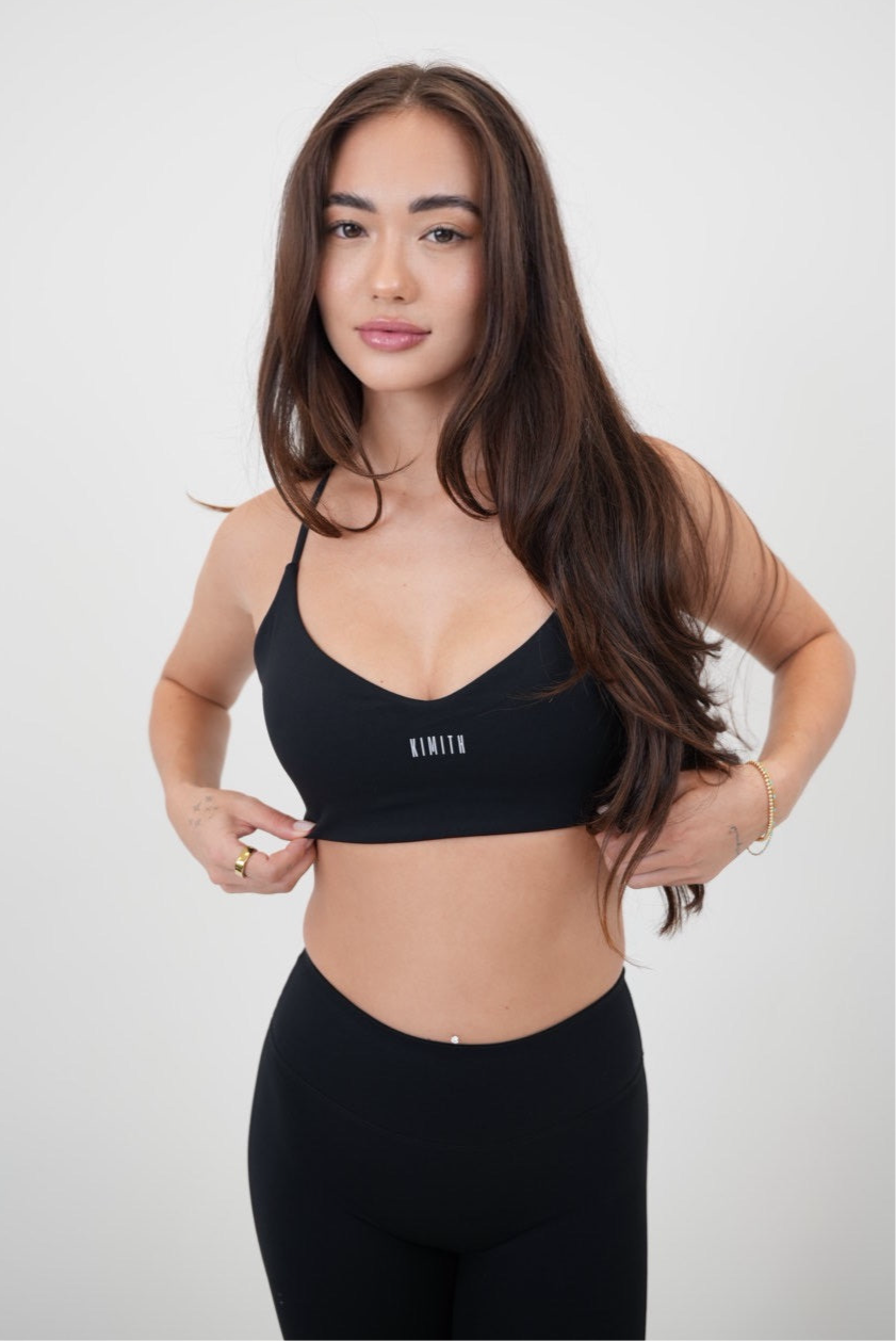 I Live in Luxury Black Sports Bra 2