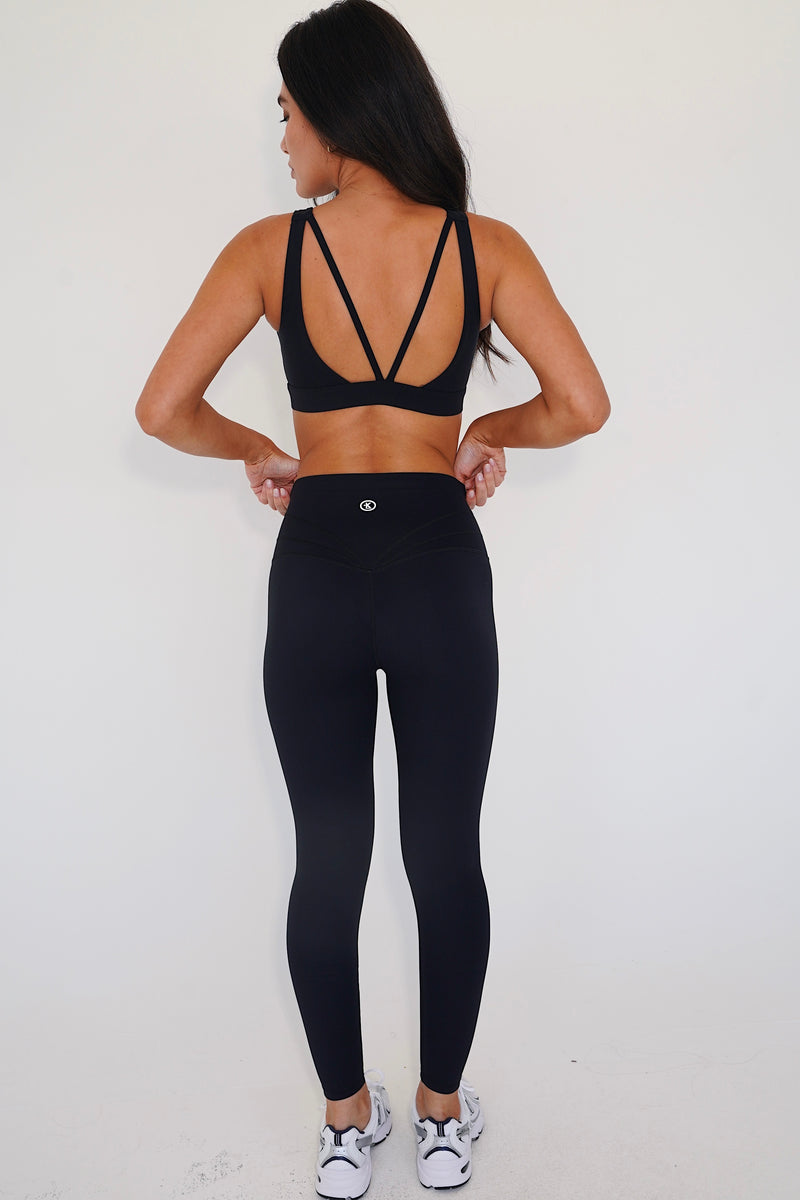 I am Beautifully Radiant Quick Dry Black Yoga Legging alt