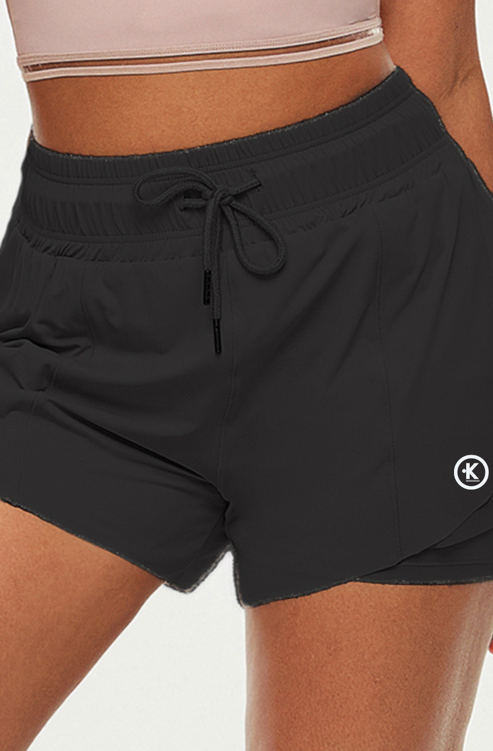 I Have Hope Mesh Trim  Running Shorts in Black