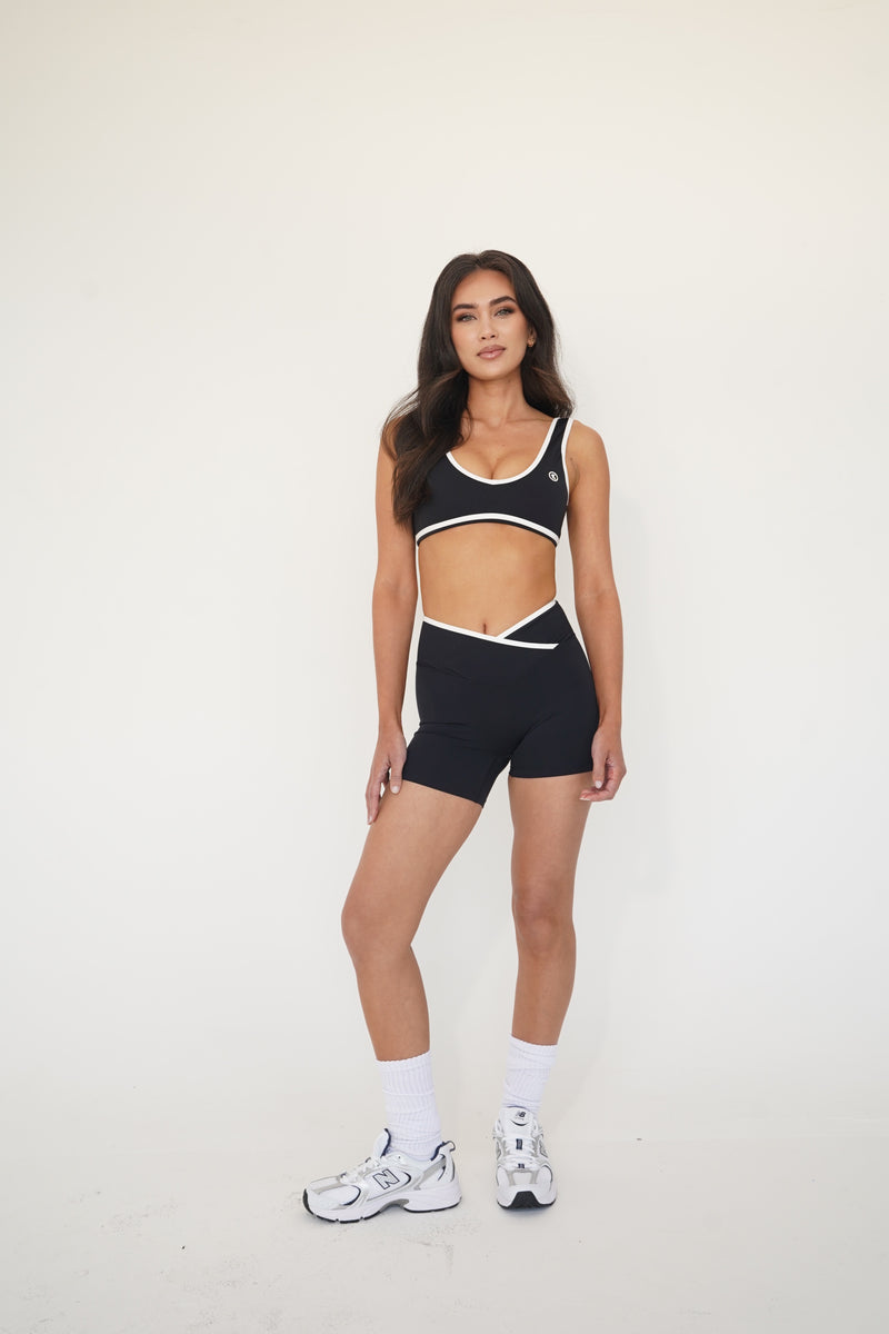 I Am Right Where I Need To Be Black Butter Sports Bra alt