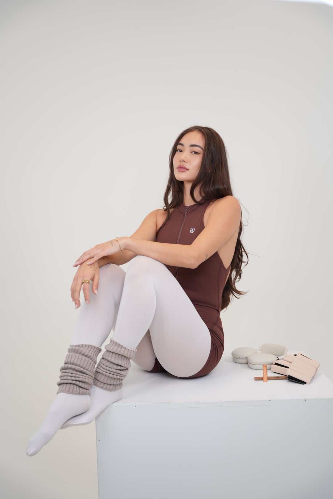 I am Limitless Zipper Bodysuit in Chocolate 7