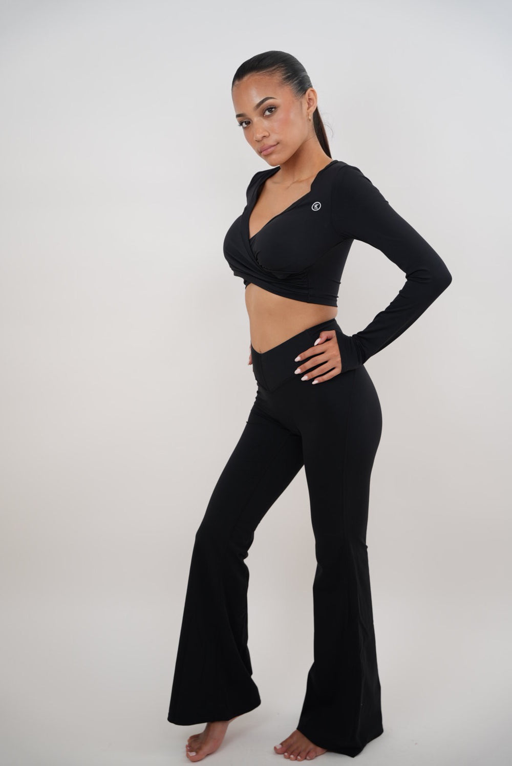 I Am Present Black Stretch Flare Legging 3