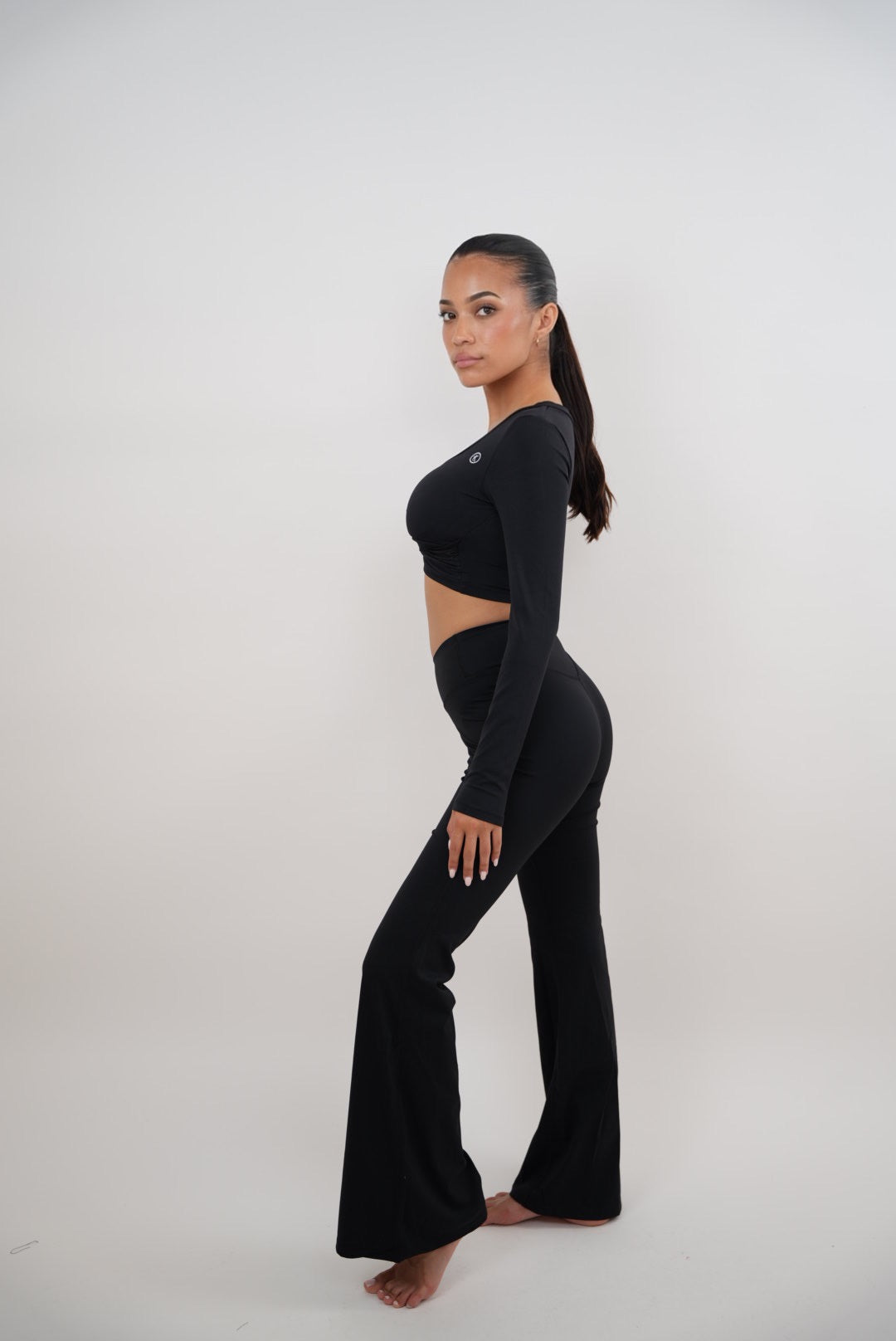 I Am Present Black Stretch Flare Legging 4