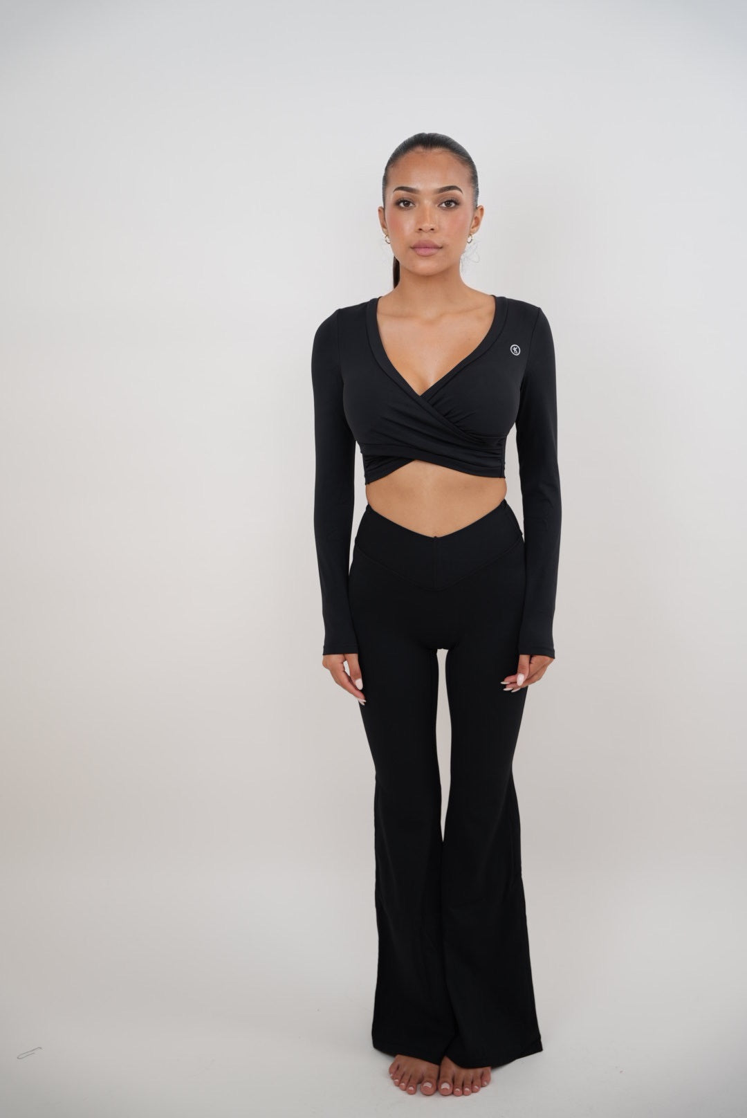 I Am Present Black Stretch Flare Legging 8