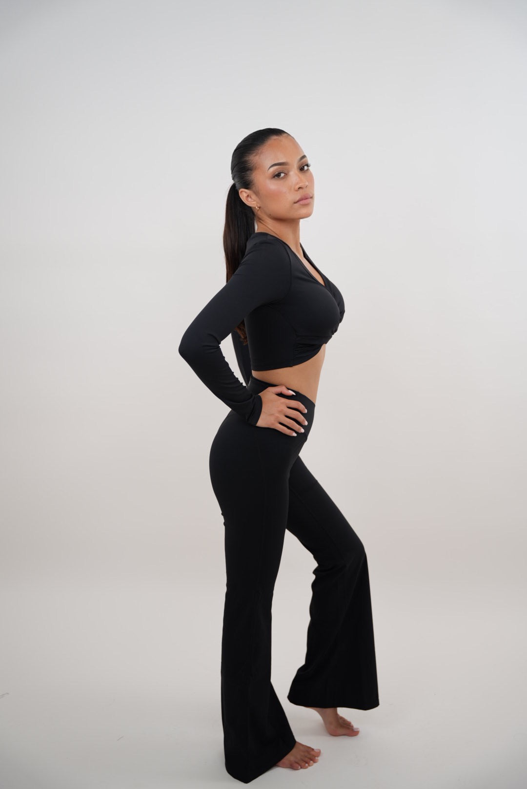 I Am Present Black Stretch Flare Legging 9