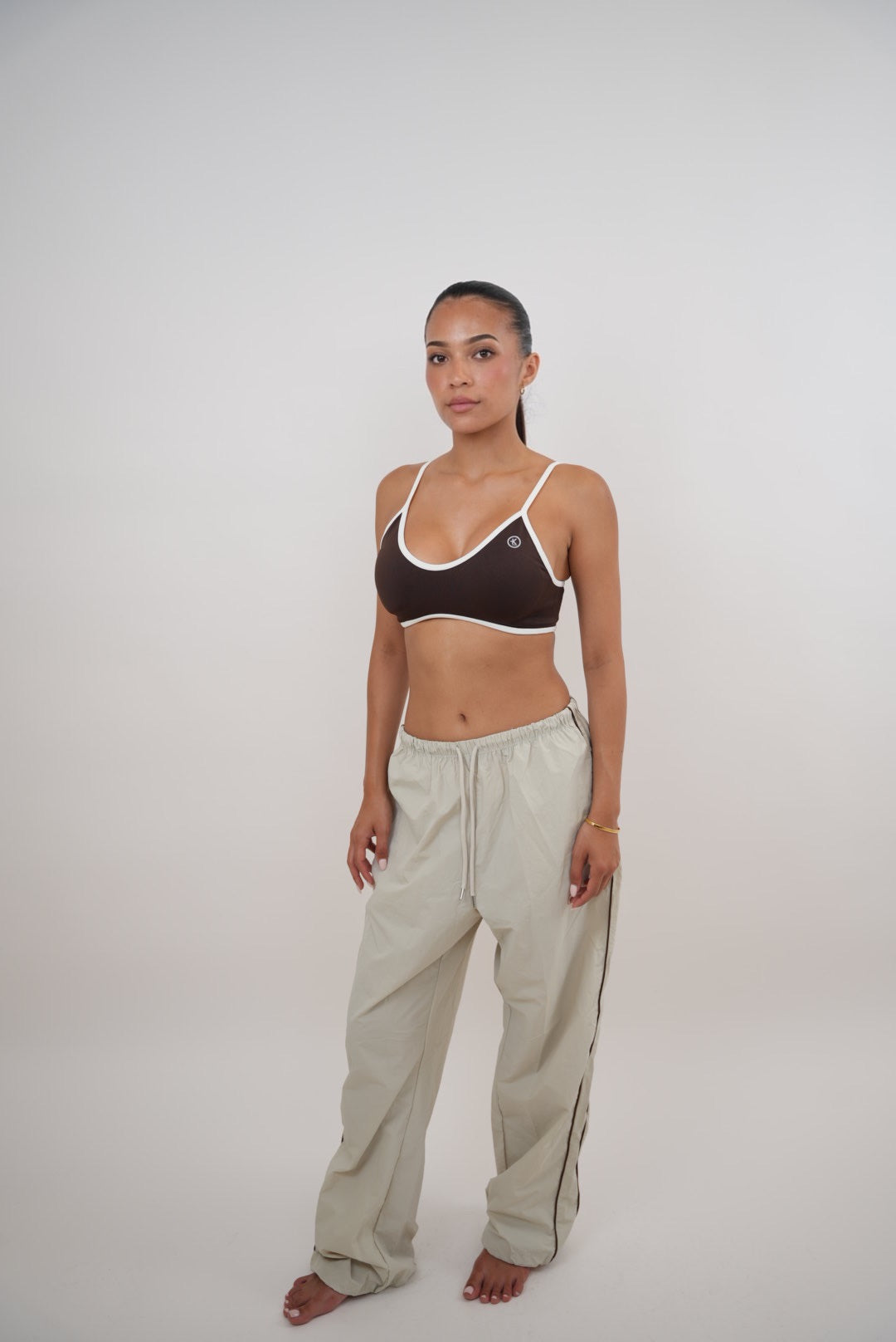I Accept Change with Grace Beige Versatile Relaxed Fit Pant 6