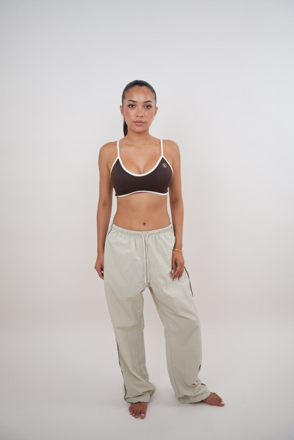 I Accept Change with Grace Beige Versatile Relaxed Fit Pant 3