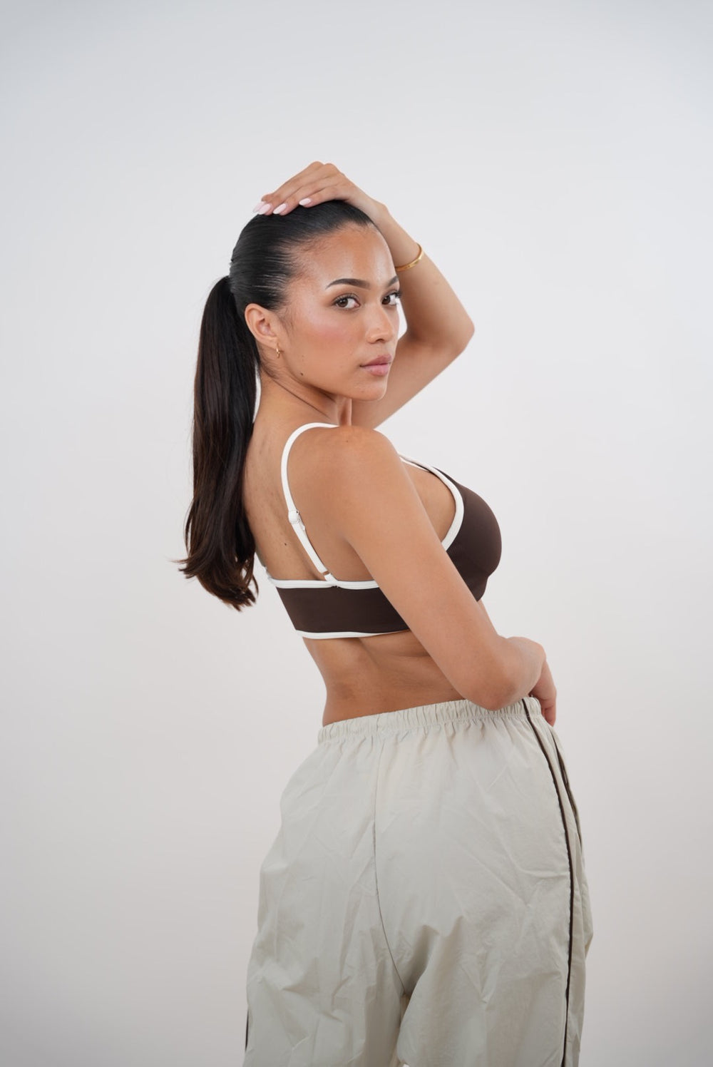 I Accept Change with Grace Beige Versatile Relaxed Fit Pant 4