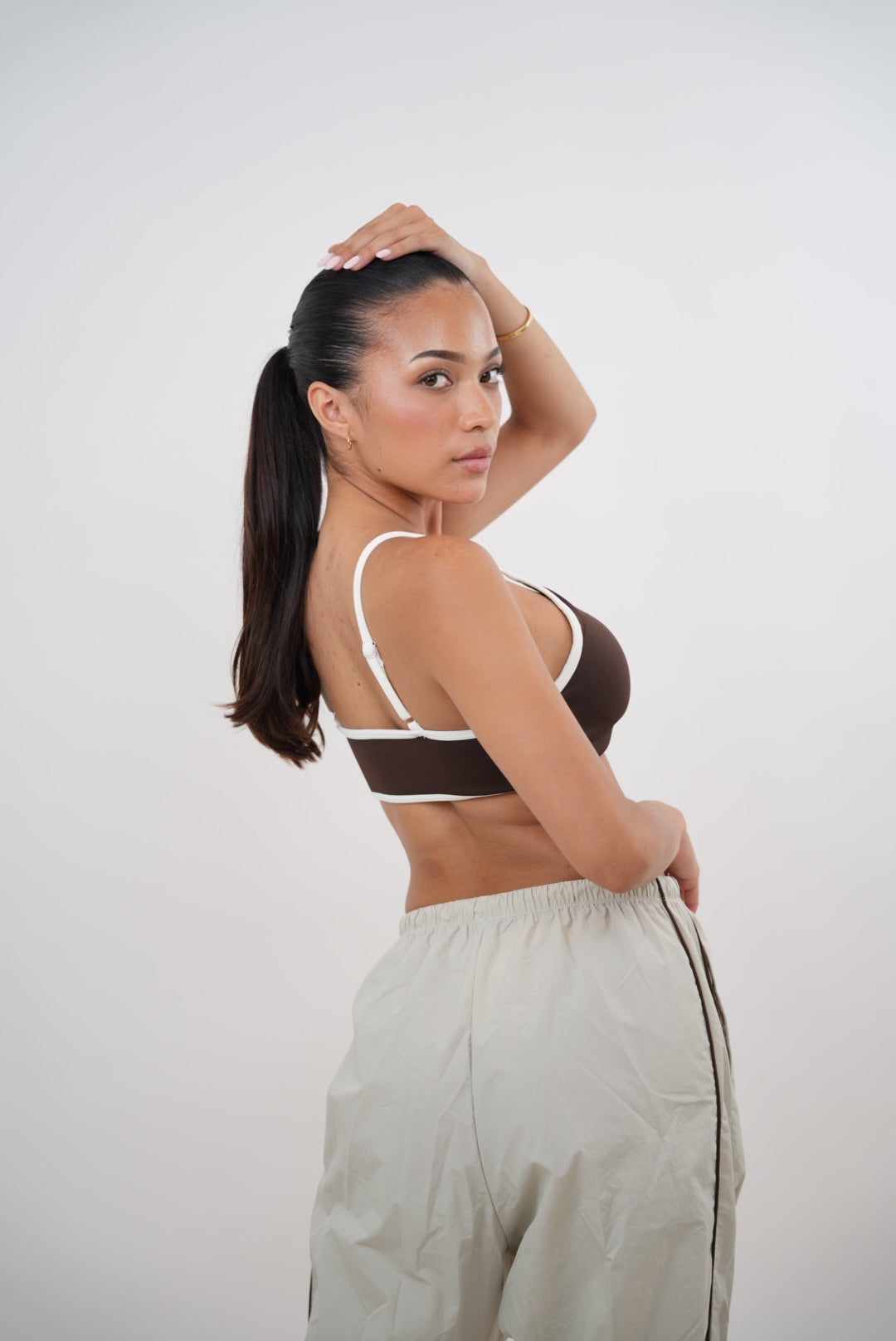 I Accept Change with Grace Beige Versatile Relaxed Fit Pant 4