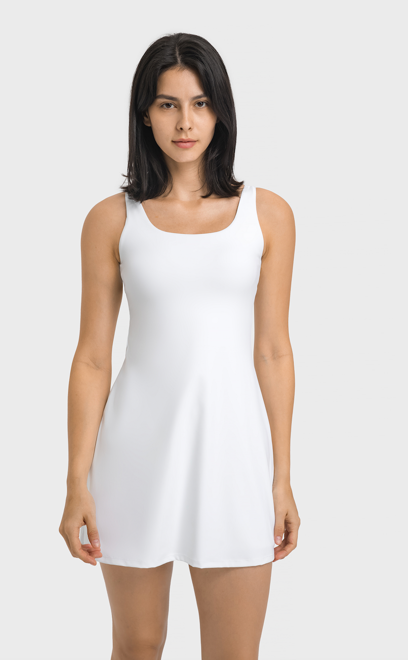 I Am Fearless Comfort Tennis Dress in Ivory