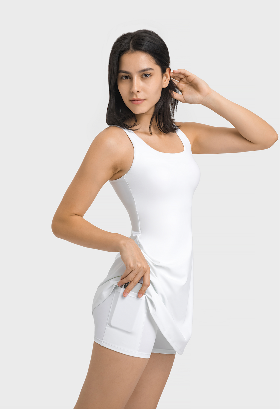 I Am Fearless Comfort Tennis Dress in Ivory