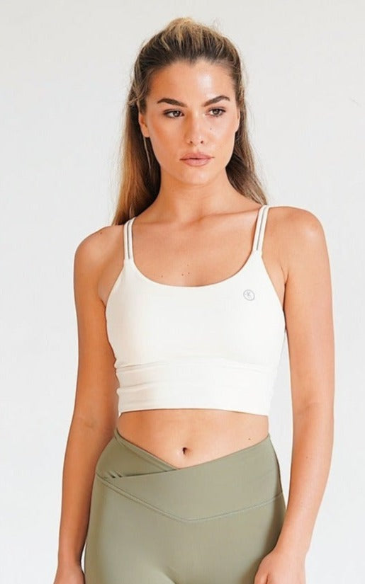 I Am Confident White Cropped Tank