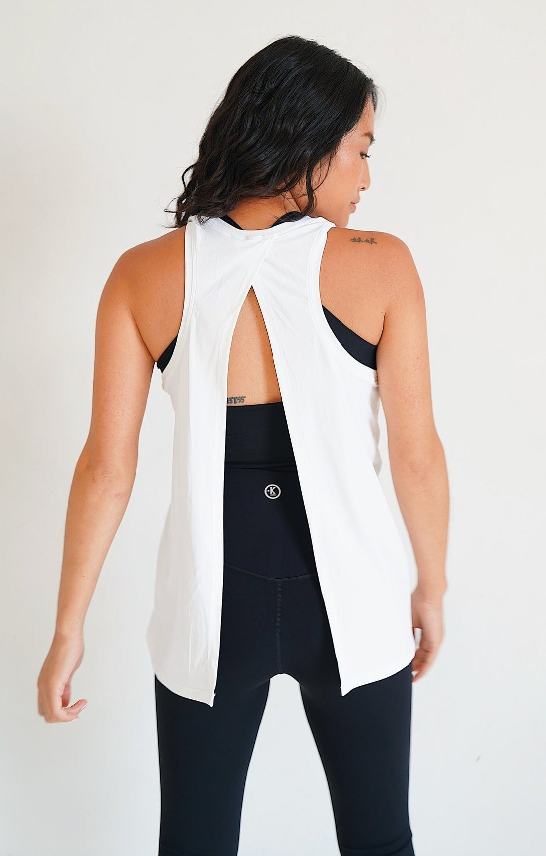 I Am Grounded White Open Back Tie Top