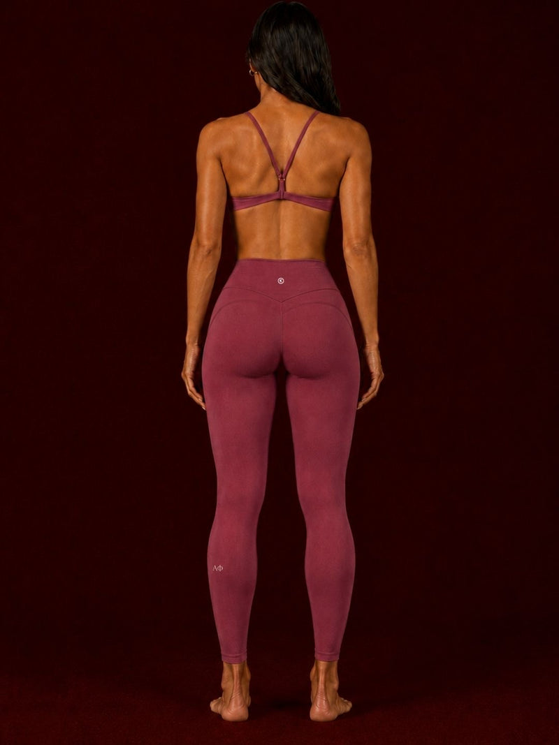 *ADD ON* (ALPHA PHI)  I Trust My Heart Rosewood Red Leggings alt
