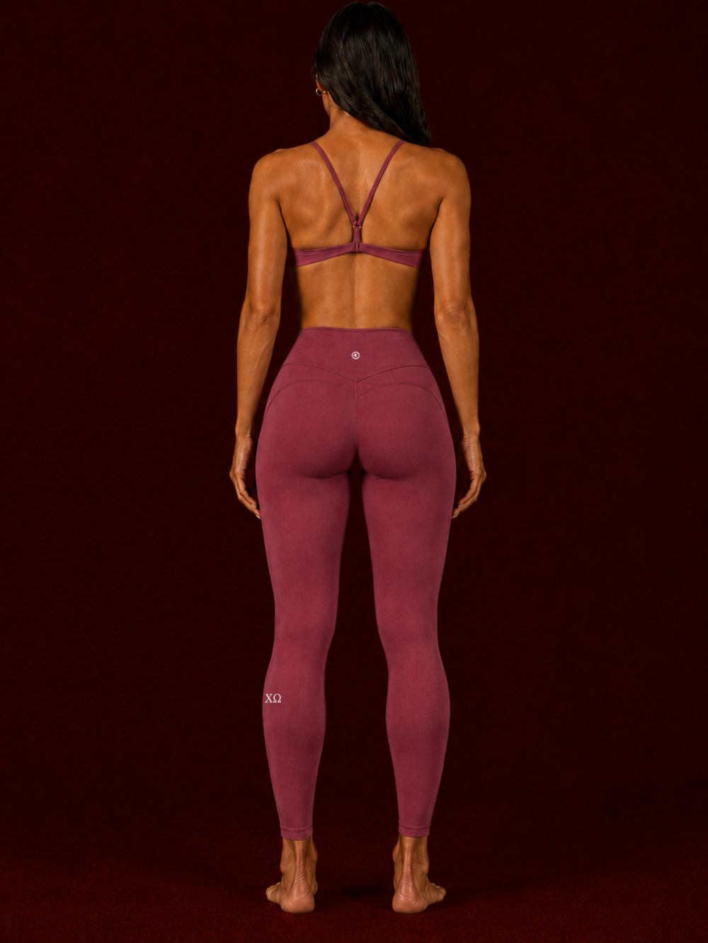 * SORORITY ADD ON * (CHI OMEGA)  I Trust My Heart Rosewood Red Bra 2